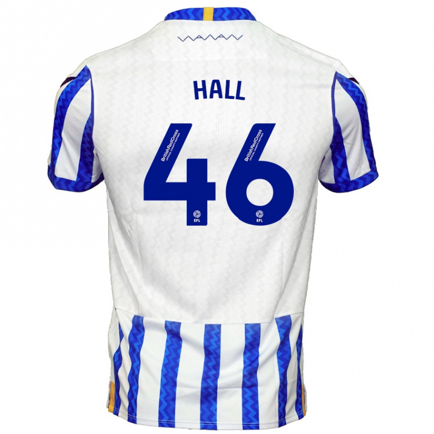 Niño Fútbol Camiseta Jack Hall #46 Azul Blanco 1ª Equipación 2024/25