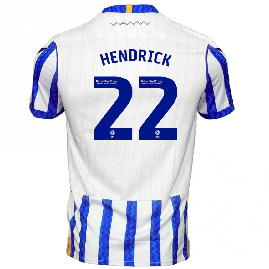 Niño Fútbol Camiseta Jeff Hendrick #22 Azul Blanco 1ª Equipación 2024/25