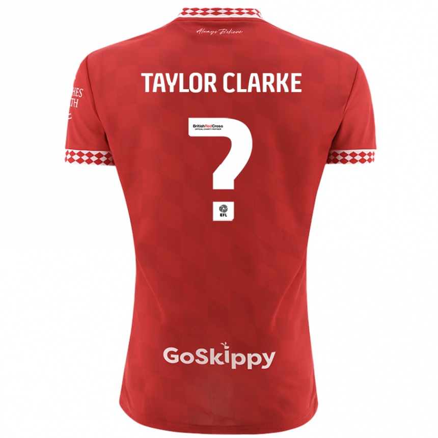 Niño Fútbol Camiseta Omar Taylor-Clarke #0 Rojo 1ª Equipación 2024/25