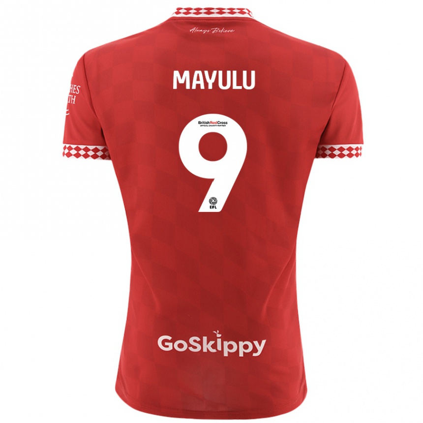 Niño Fútbol Camiseta Fally Mayulu #9 Rojo 1ª Equipación 2024/25