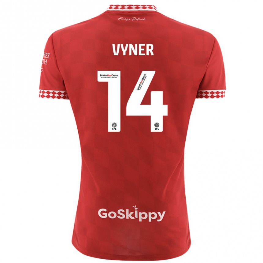 Niño Fútbol Camiseta Zak Vyner #14 Rojo 1ª Equipación 2024/25