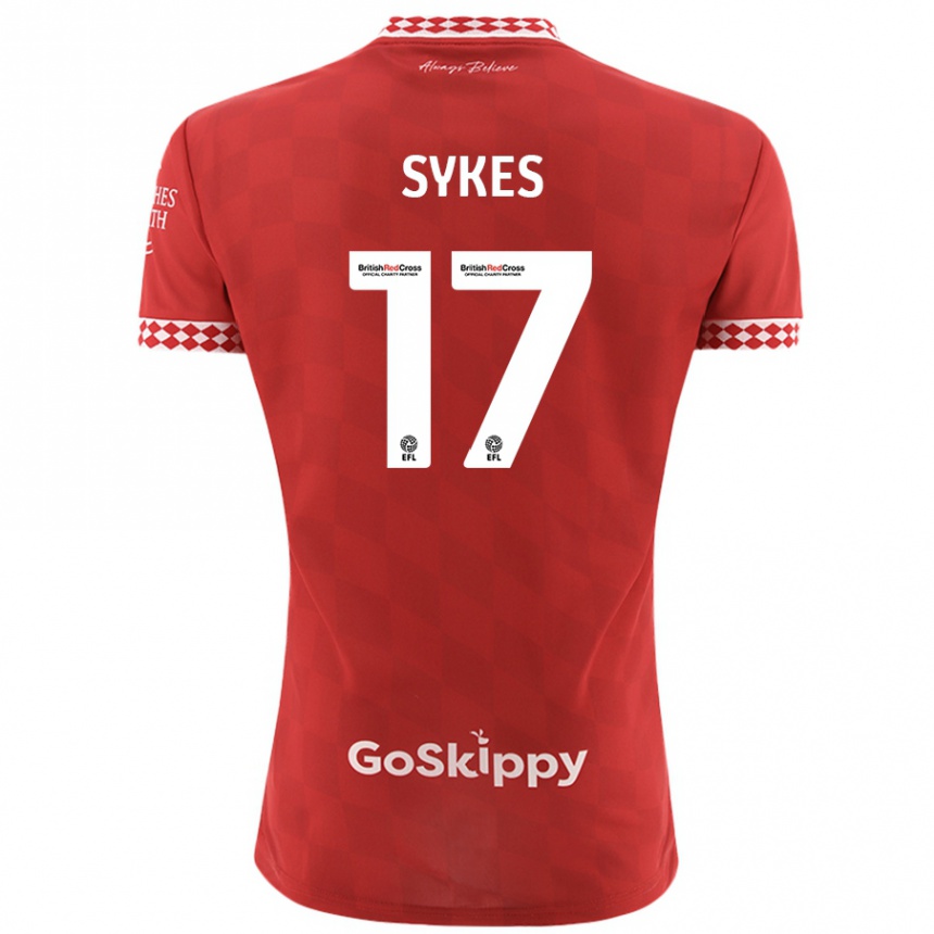 Niño Fútbol Camiseta Mark Sykes #17 Rojo 1ª Equipación 2024/25