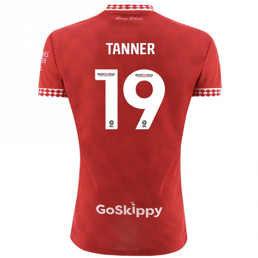 Niño Fútbol Camiseta George Tanner #19 Rojo 1ª Equipación 2024/25