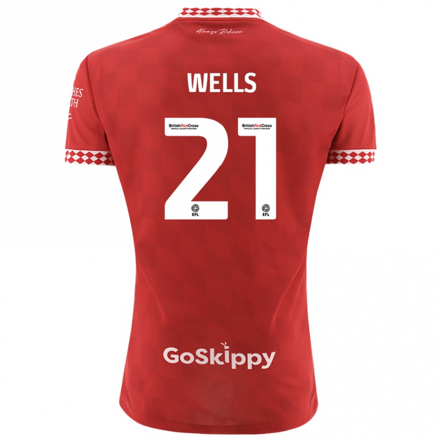 Niño Fútbol Camiseta Nahki Wells #21 Rojo 1ª Equipación 2024/25