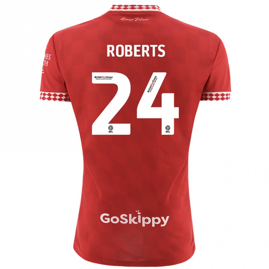 Niño Fútbol Camiseta Haydon Roberts #24 Rojo 1ª Equipación 2024/25