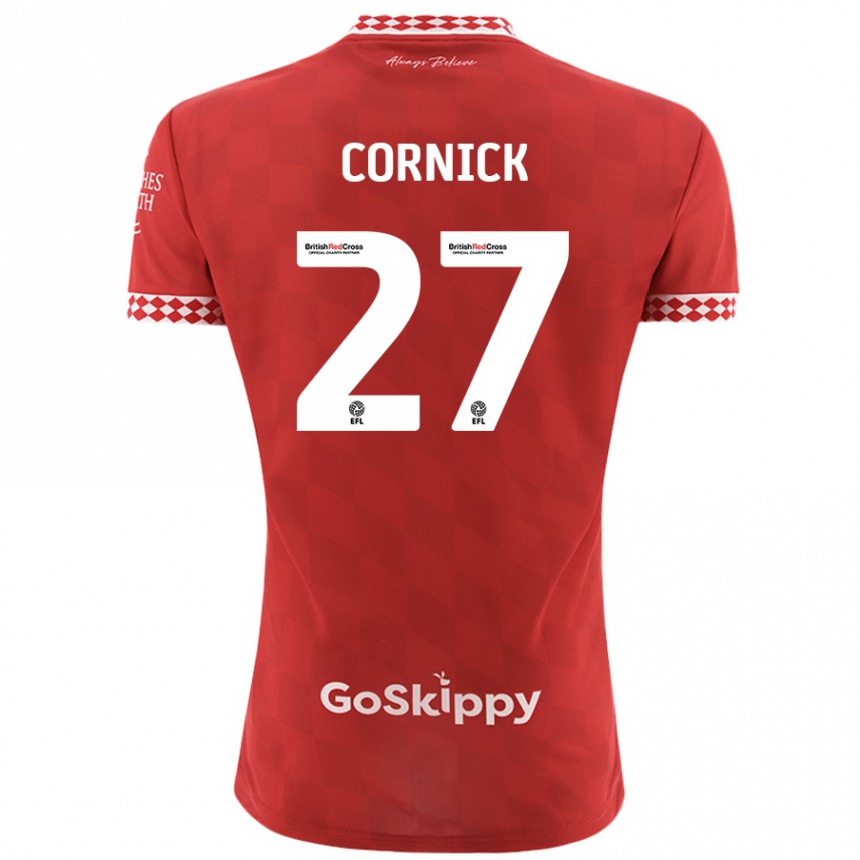 Niño Fútbol Camiseta Harry Cornick #27 Rojo 1ª Equipación 2024/25