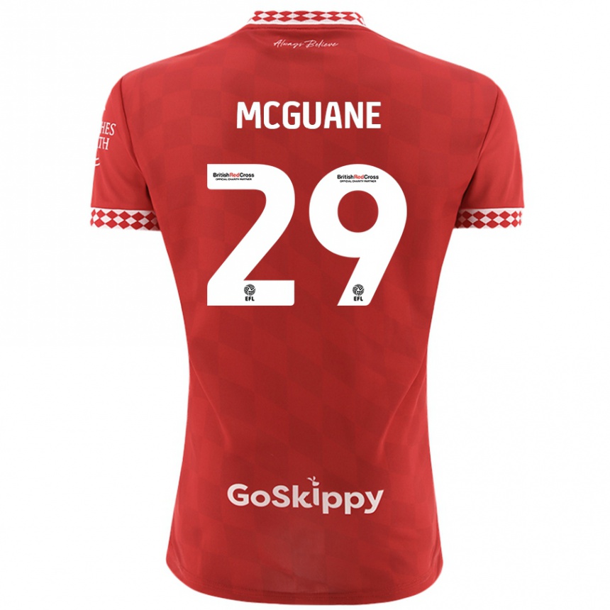 Niño Fútbol Camiseta Marcus Mcguane #29 Rojo 1ª Equipación 2024/25