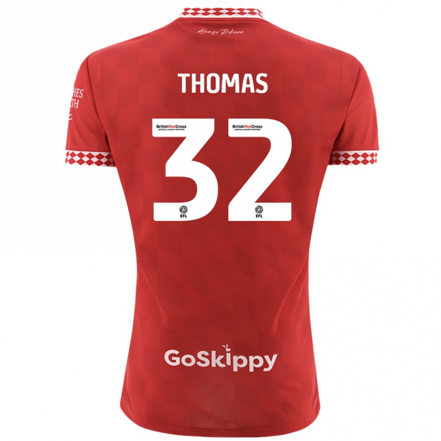 Niño Fútbol Camiseta Lewis Thomas #32 Rojo 1ª Equipación 2024/25