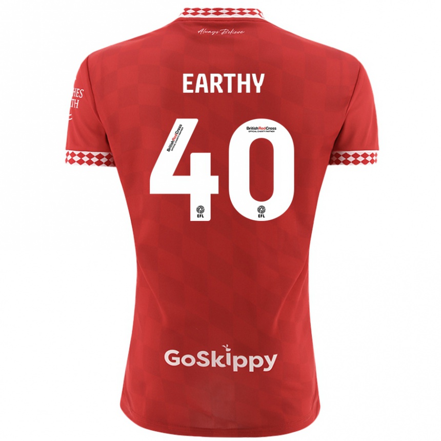 Niño Fútbol Camiseta George Earthy #40 Rojo 1ª Equipación 2024/25