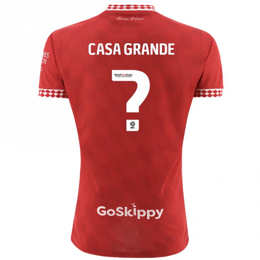 Niño Fútbol Camiseta Josey Casa-Grande #0 Rojo 1ª Equipación 2024/25