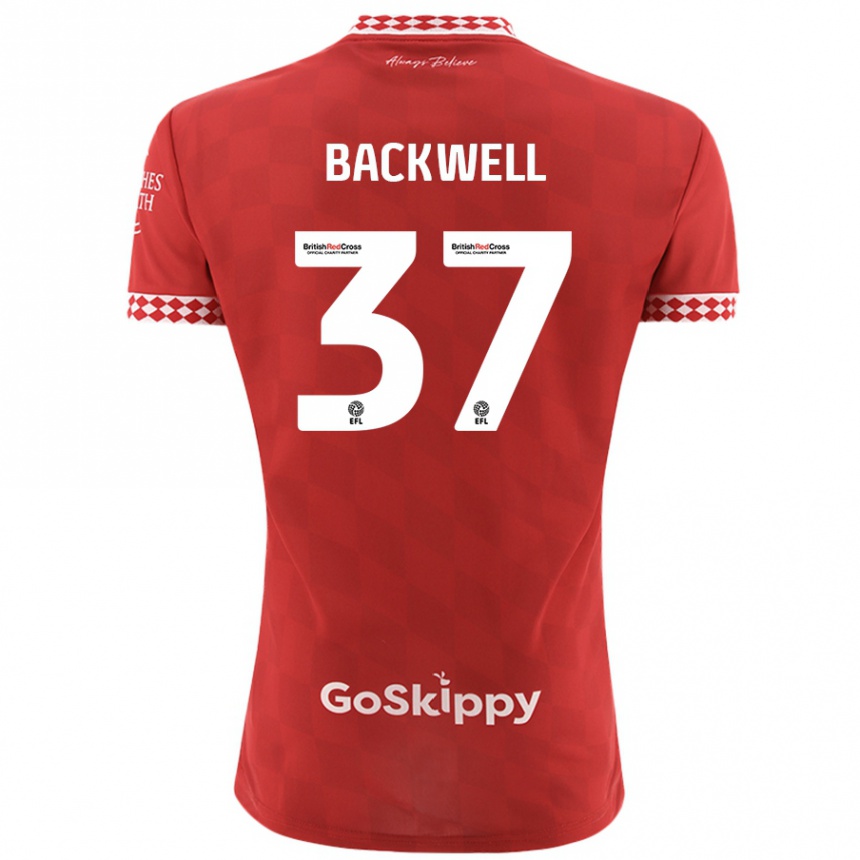 Niño Fútbol Camiseta Tommy Backwell #37 Rojo 1ª Equipación 2024/25