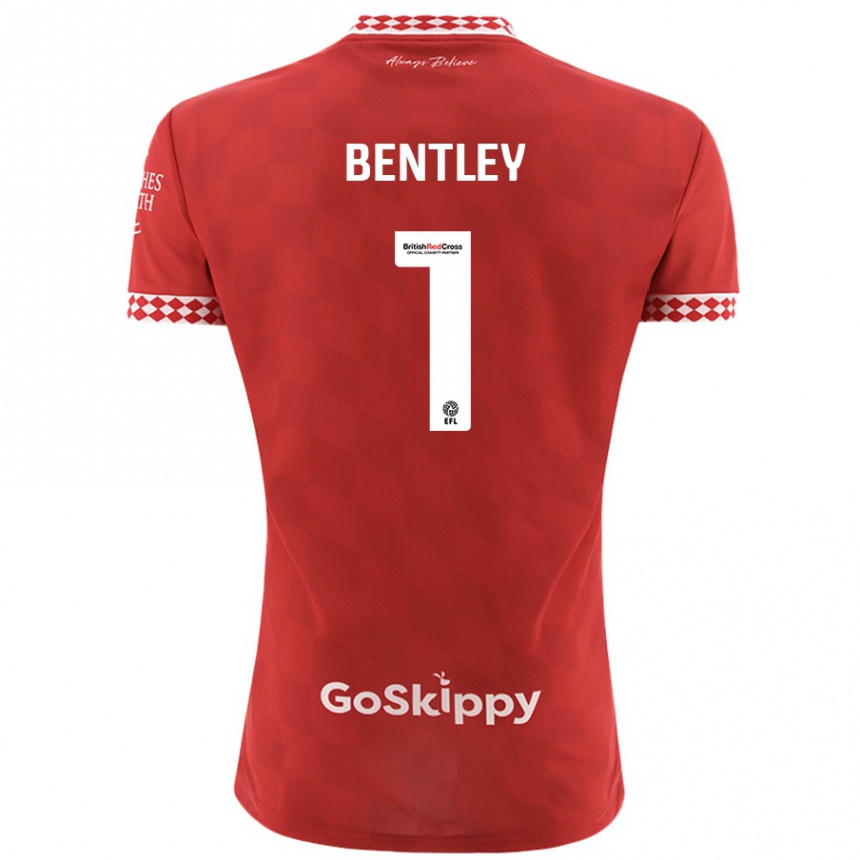 Niño Fútbol Camiseta Fran Bentley #1 Rojo 1ª Equipación 2024/25