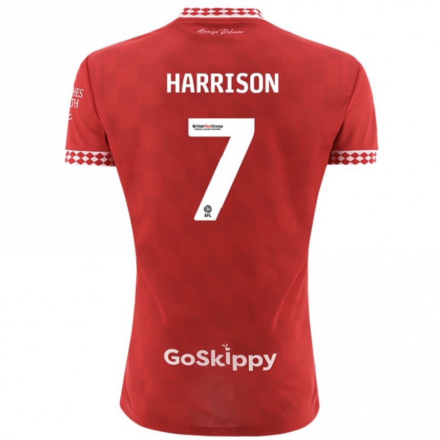 Niño Fútbol Camiseta Abi Harrison #7 Rojo 1ª Equipación 2024/25