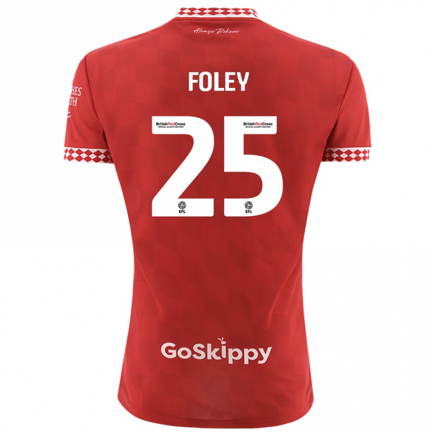 Niño Fútbol Camiseta Erin Foley #25 Rojo 1ª Equipación 2024/25