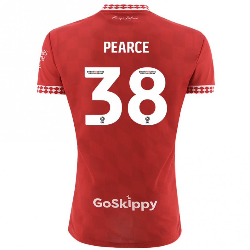 Niño Fútbol Camiseta Manon Pearce #38 Rojo 1ª Equipación 2024/25