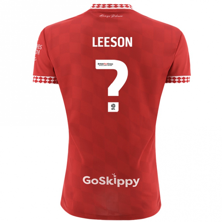 Niño Fútbol Camiseta Harry Leeson #0 Rojo 1ª Equipación 2024/25