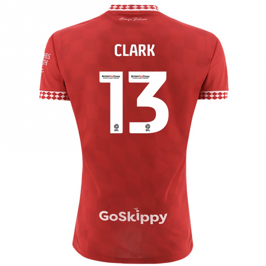 Niño Fútbol Camiseta Olivia Clark #13 Rojo 1ª Equipación 2024/25