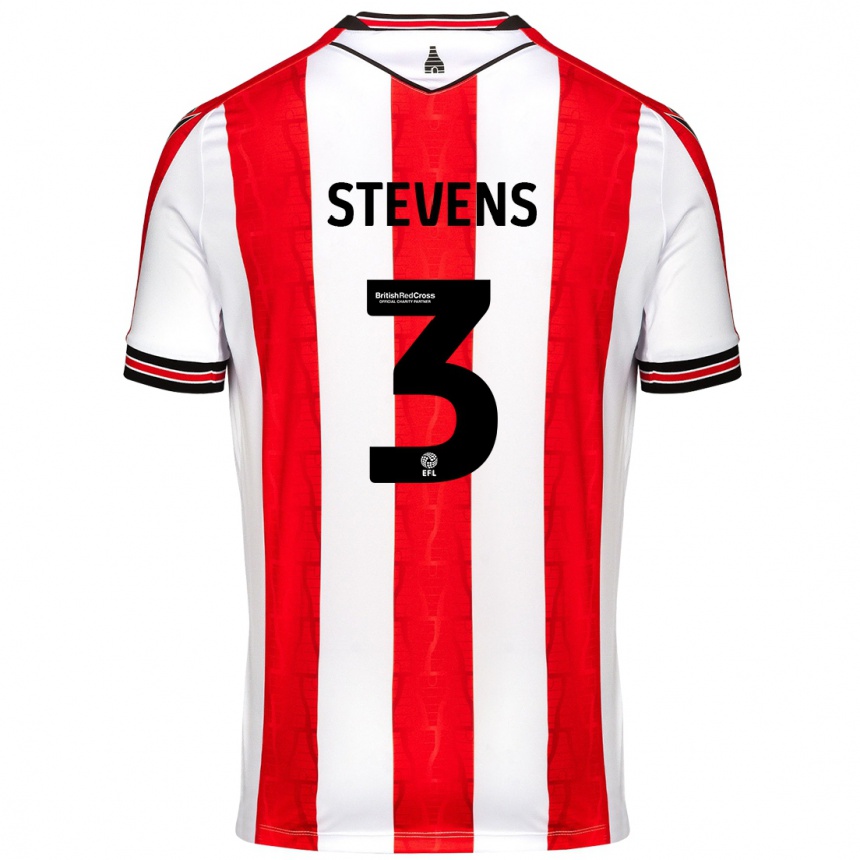 Niño Fútbol Camiseta Enda Stevens #3 Rojo Blanco 1ª Equipación 2024/25