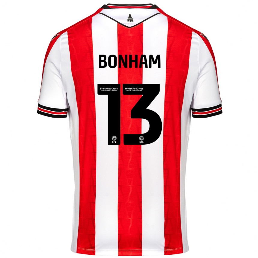 Niño Fútbol Camiseta Jack Bonham #13 Rojo Blanco 1ª Equipación 2024/25