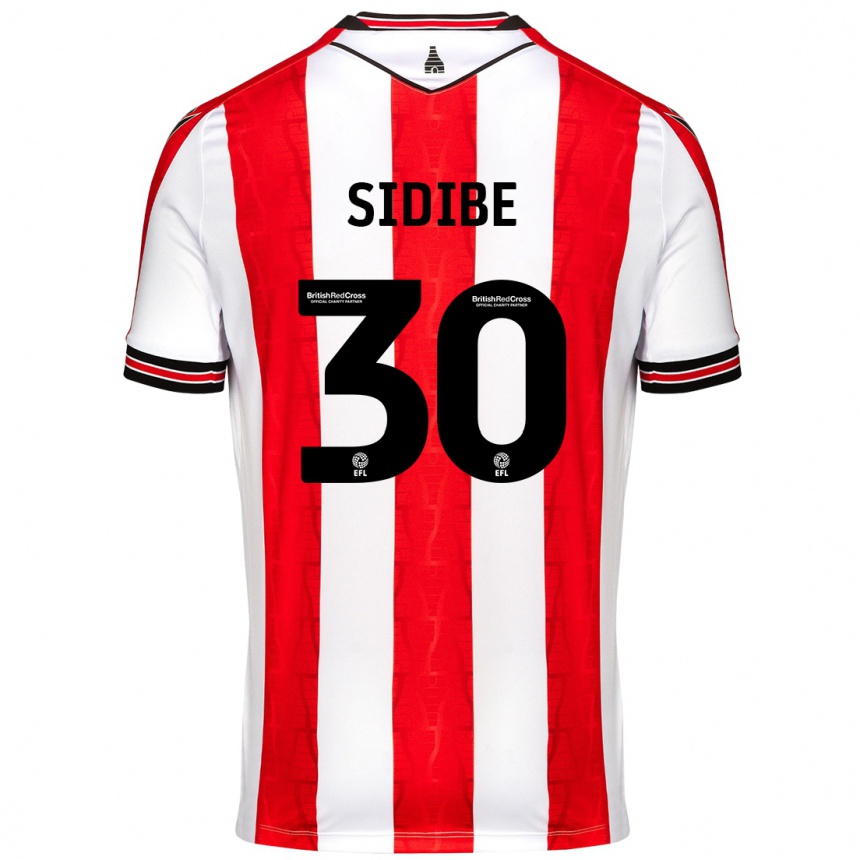 Niño Fútbol Camiseta Souleymane Sidibe #30 Rojo Blanco 1ª Equipación 2024/25