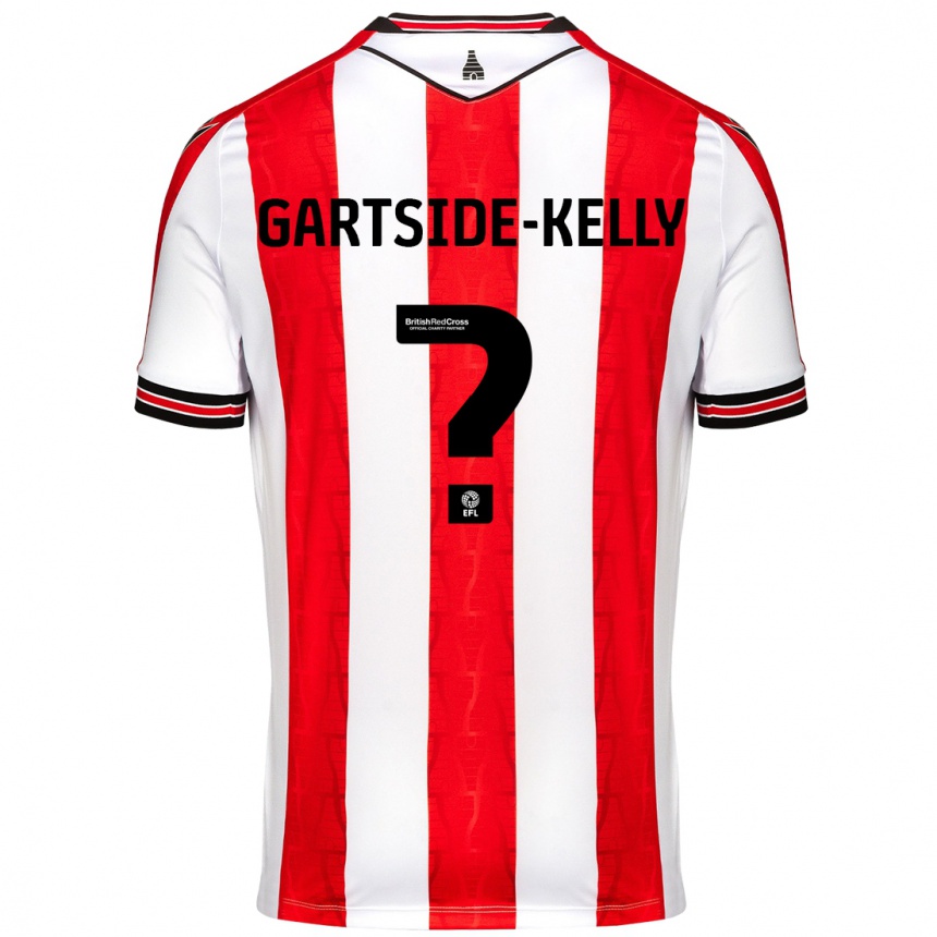 Niño Fútbol Camiseta Gabriel Gartside-Kelly #0 Rojo Blanco 1ª Equipación 2024/25