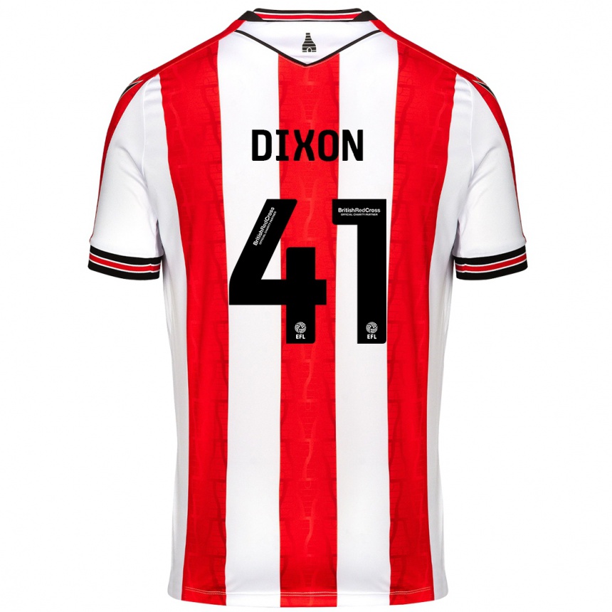 Niño Fútbol Camiseta Jaden Dixon #41 Rojo Blanco 1ª Equipación 2024/25