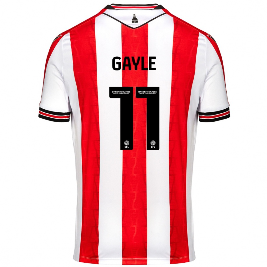 Niño Fútbol Camiseta Dwight Gayle #11 Rojo Blanco 1ª Equipación 2024/25