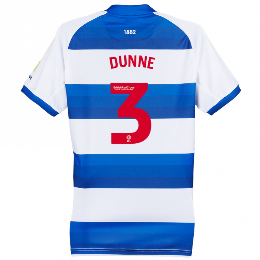 Niño Fútbol Camiseta Jimmy Dunne #3 Blanco Azul 1ª Equipación 2024/25