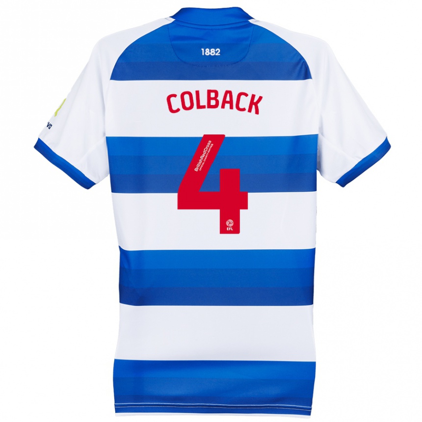 Niño Fútbol Camiseta Jack Colback #4 Blanco Azul 1ª Equipación 2024/25