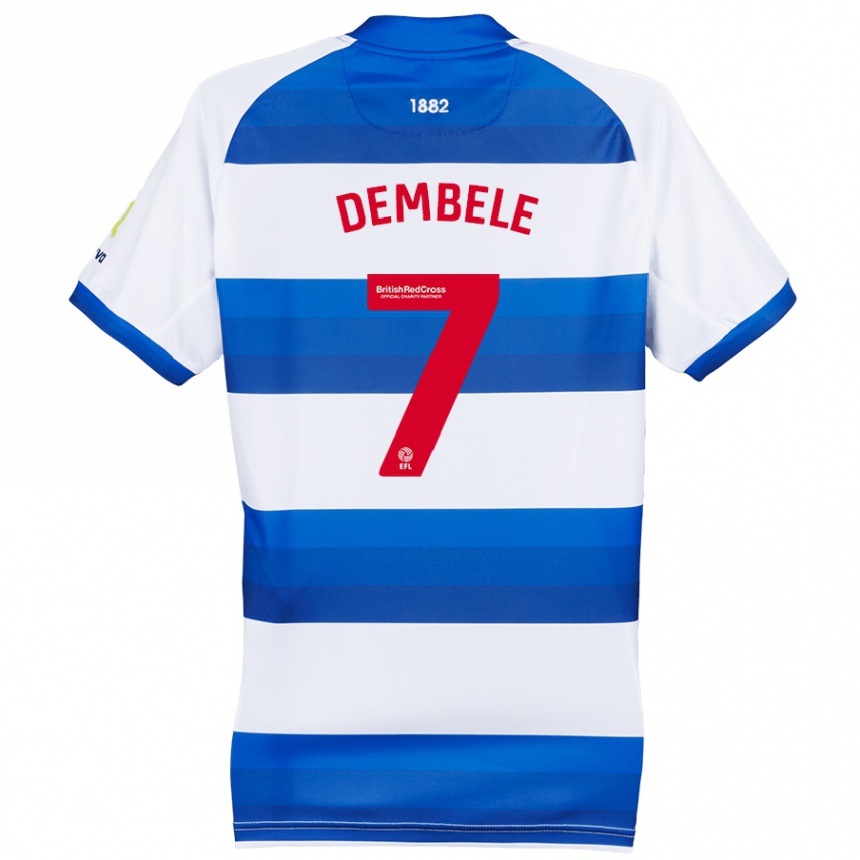 Niño Fútbol Camiseta Karamoko Dembélé #7 Blanco Azul 1ª Equipación 2024/25