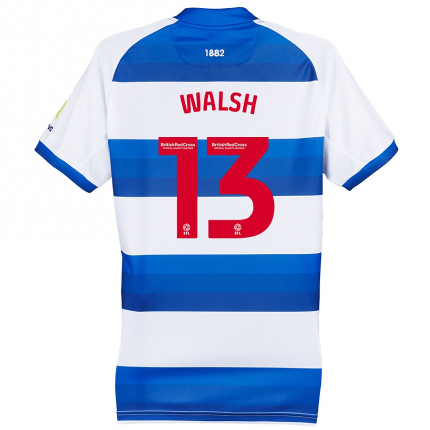 Niño Fútbol Camiseta Joe Walsh #13 Blanco Azul 1ª Equipación 2024/25