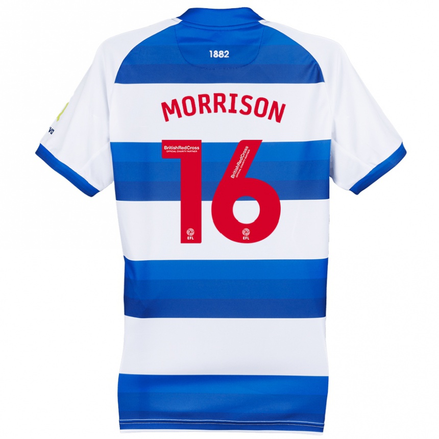 Niño Fútbol Camiseta Liam Morrison #16 Blanco Azul 1ª Equipación 2024/25