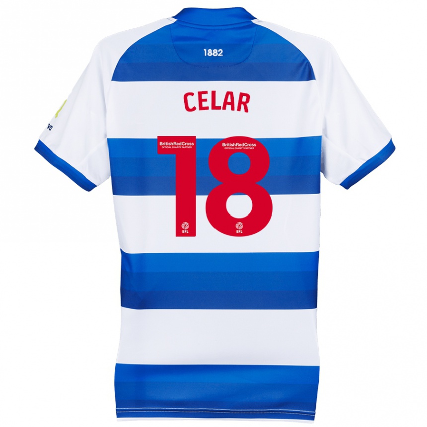 Niño Fútbol Camiseta Zan Celar #18 Blanco Azul 1ª Equipación 2024/25