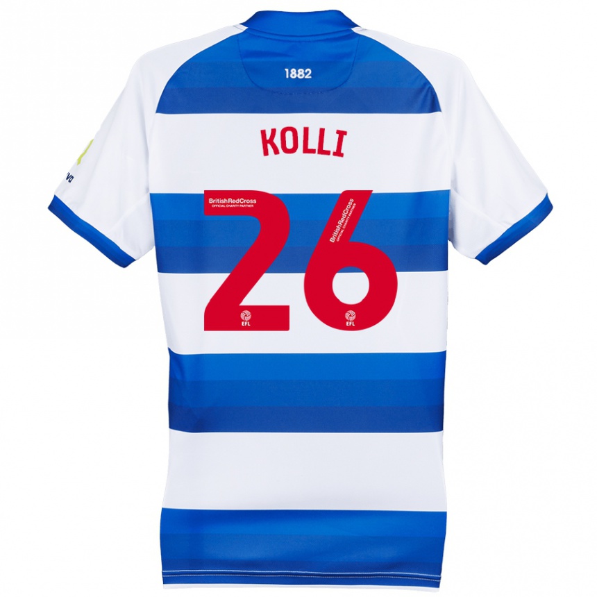 Niño Fútbol Camiseta Rayan Kolli #26 Blanco Azul 1ª Equipación 2024/25