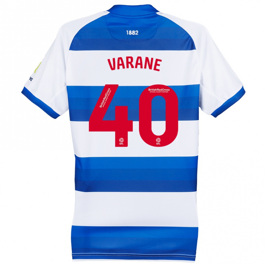 Niño Fútbol Camiseta Jonathan Varane #40 Blanco Azul 1ª Equipación 2024/25