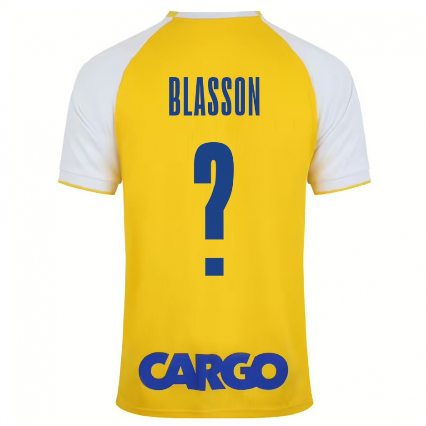 Niño Fútbol Camiseta Ariel Blasson #0 Amarillo Blanco 1ª Equipación 2024/25