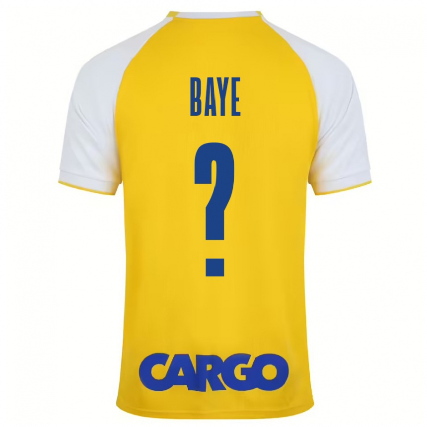 Niño Fútbol Camiseta Orel Baye #0 Amarillo Blanco 1ª Equipación 2024/25