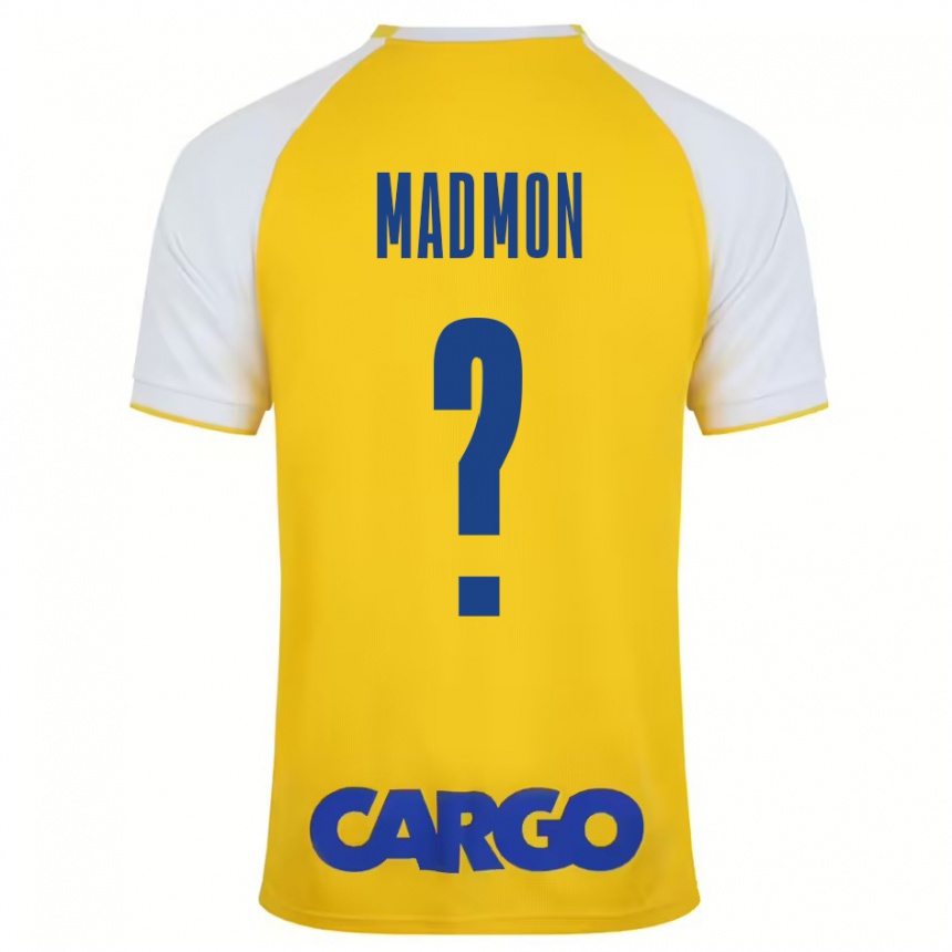 Niño Fútbol Camiseta Elad Madmon #0 Amarillo Blanco 1ª Equipación 2024/25