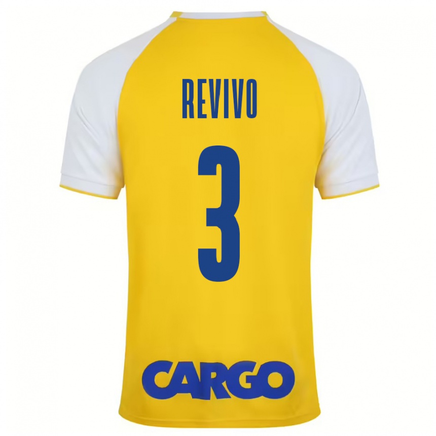 Niño Fútbol Camiseta Roy Revivo #3 Amarillo Blanco 1ª Equipación 2024/25