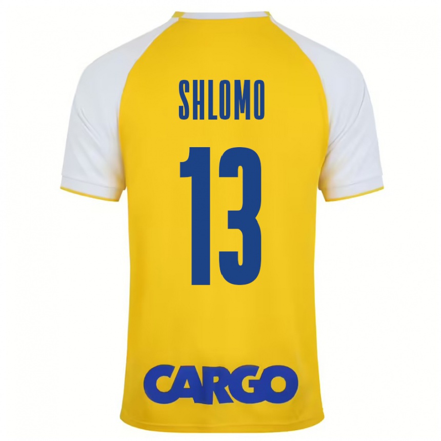 Niño Fútbol Camiseta Raz Shlomo #13 Amarillo Blanco 1ª Equipación 2024/25