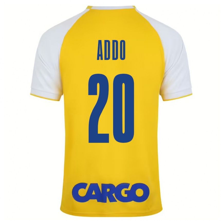 Niño Fútbol Camiseta Henry Addo #20 Amarillo Blanco 1ª Equipación 2024/25