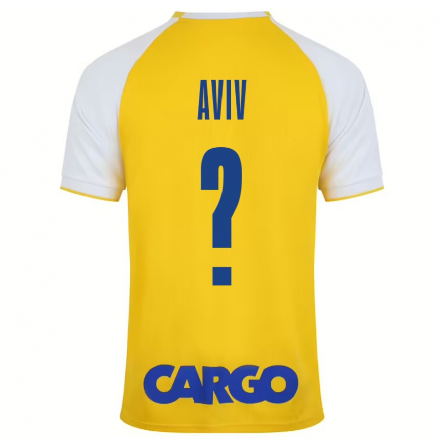 Niño Fútbol Camiseta Yoyo Aviv #0 Amarillo Blanco 1ª Equipación 2024/25