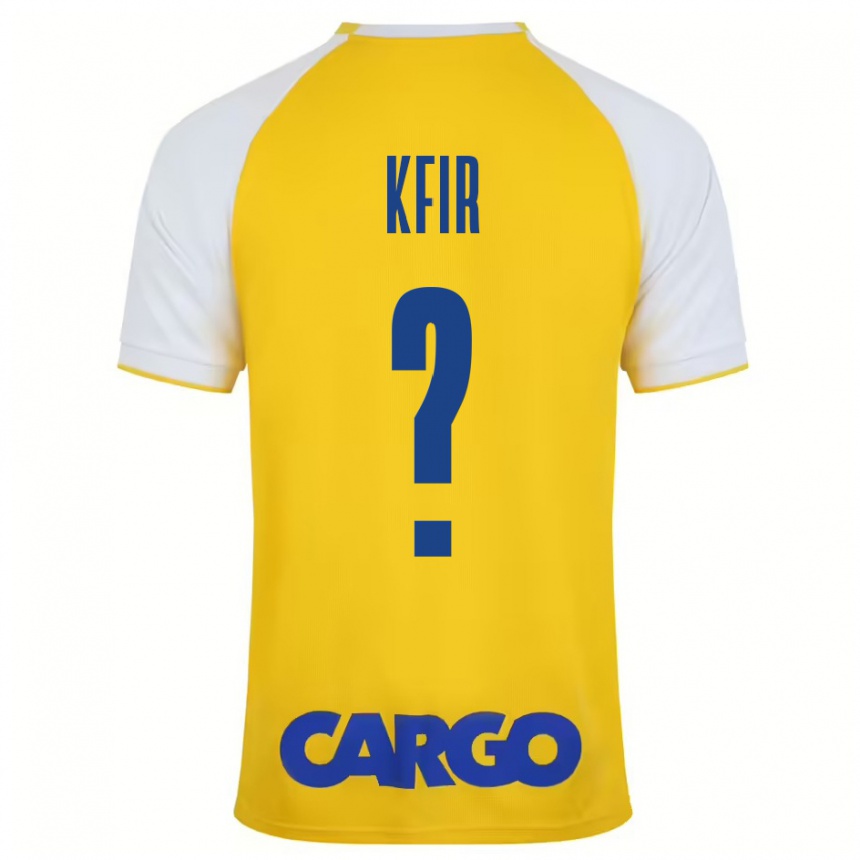 Niño Fútbol Camiseta Yuval Kfir #0 Amarillo Blanco 1ª Equipación 2024/25