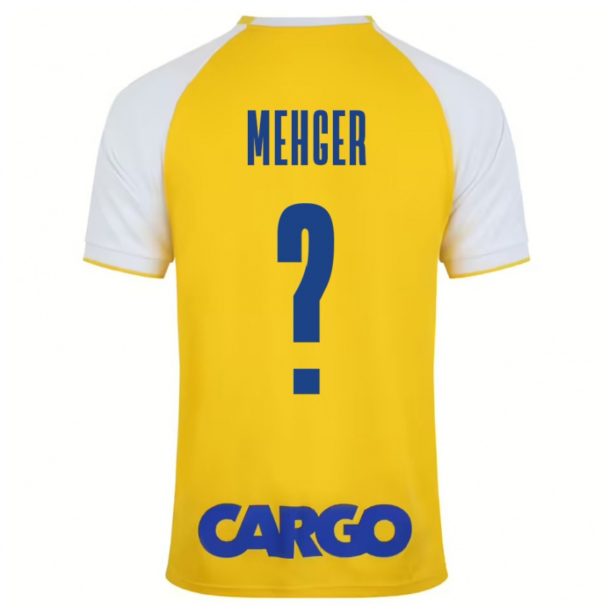 Niño Fútbol Camiseta Itay Mehger #0 Amarillo Blanco 1ª Equipación 2024/25