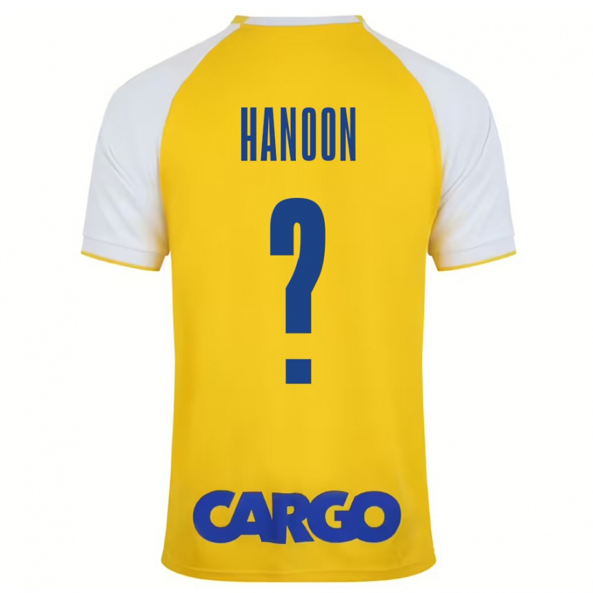 Niño Fútbol Camiseta Agam Hanoon #0 Amarillo Blanco 1ª Equipación 2024/25