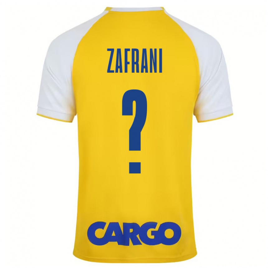 Niño Fútbol Camiseta Itay Zafrani #0 Amarillo Blanco 1ª Equipación 2024/25