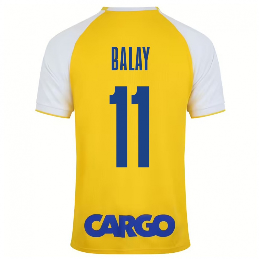 Niño Fútbol Camiseta Yehuda Balay #11 Amarillo Blanco 1ª Equipación 2024/25