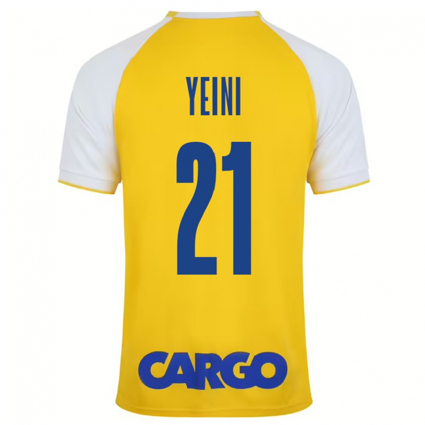 Niño Fútbol Camiseta Sheran Yeini #21 Amarillo Blanco 1ª Equipación 2024/25