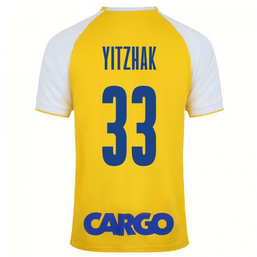 Niño Fútbol Camiseta Or Yitzhak #33 Amarillo Blanco 1ª Equipación 2024/25