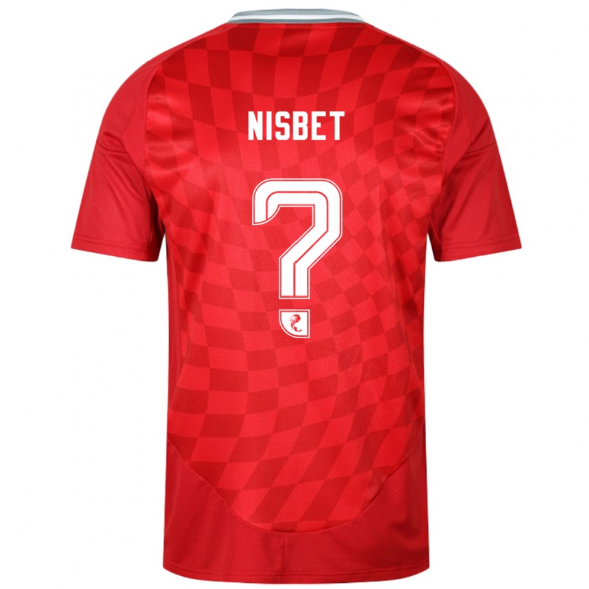 Niño Fútbol Camiseta Kevin Nisbet #0 Rojo 1ª Equipación 2024/25